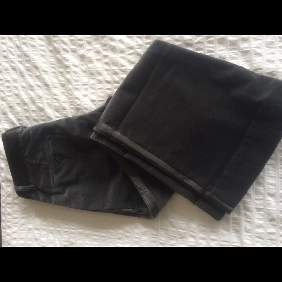 Theory charcoal tuxedo velvet pants - Picture 2 of 3